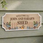 Personalised Garden Shed Sign Welcome To The Shed Plaque Outdoor