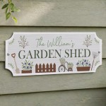 Personalised Garden Shed Sign Summer House Allotment 30x10cm