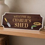 Garden Shed Sign For Outside Welcome To Any Names Shed Sign