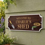 Garden Shed Sign For Outside Welcome To Any Names Shed Sign