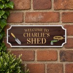 Garden Shed Sign For Outside Welcome To Any Names Shed Sign
