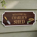 Garden Shed Sign For Outside Welcome To Any Names Shed Sign