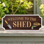 Garden Sign For Outside Welcome To The Shed Sign Novelty Garden Sign For Outside Welcome To The Shed Sign Novelty