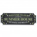 Garden Sign Welcome To The Summer House Sign Garden Plaque