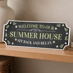 Garden Sign Welcome To The Summer House Sign Garden Plaque