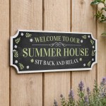 Garden Sign Welcome To The Summer House Sign Garden Plaque