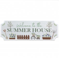 Welcome To The Summer House Sign For Garden Hanging Plaque