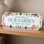 Garden Sign For Outside Hanging Shed Signs Novelty Welcome Sign