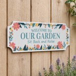 Garden Sign For Outside Hanging Shed Signs Novelty Welcome Sign