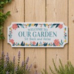Garden Sign For Outside Hanging Shed Signs Novelty Welcome Sign