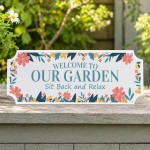 Garden Sign For Outside Hanging Shed Signs Novelty Welcome Sign