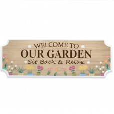 Garden Signs and Plaques For Outside Hanging Shed Sign Welcome