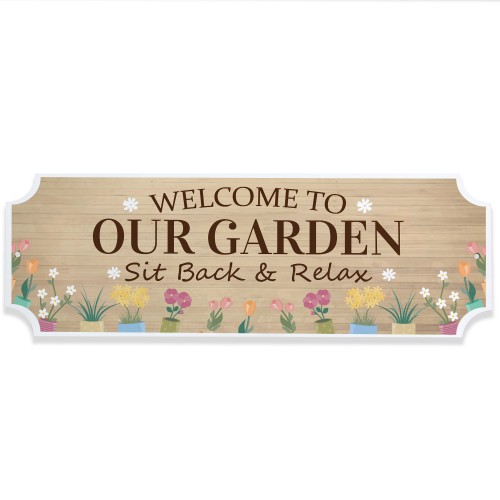 Garden Signs and Plaques For Outside Hanging Shed Sign Welcome