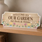 Garden Signs and Plaques For Outside Hanging Shed Sign Welcome