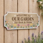 Garden Signs and Plaques For Outside Hanging Shed Sign Welcome