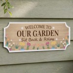 Garden Signs and Plaques For Outside Hanging Shed Sign Welcome