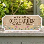 Garden Signs and Plaques For Outside Hanging Shed Sign Welcome