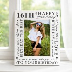 16th Birthday Gifts Girl Boys Happy 16th Birthday Photo Frame