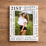 21st Birthday Gifts Girl Boys Happy 21st Birthday Photo Frame
