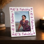 40th Birthday For Women 40th Birthday Photo Frame