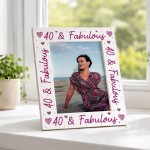 40th Birthday For Women 40th Birthday Photo Frame