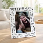 70th Birthday Gifts For Women 70th Birthday Photo Frame 70th Birthday Gifts For Women 70th Birthday Photo Frame