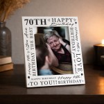 70th Birthday Gifts For Women 70th Birthday Photo Frame 70th Birthday Gifts For Women 70th Birthday Photo Frame