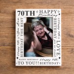 70th Birthday Gifts For Women 70th Birthday Photo Frame 70th Birthday Gifts For Women 70th Birthday Photo Frame