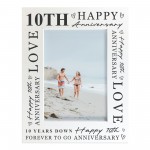 10th Wedding Anniversary For Wife Couple Gift Photo Frame 10th Wedding Anniversary For Wife Couple Gift Photo Frame