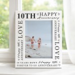 10th Wedding Anniversary For Wife Couple Gift Photo Frame 10th Wedding Anniversary For Wife Couple Gift Photo Frame