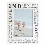 2nd Wedding Anniversary For Wife Couple Gift Photo Frame