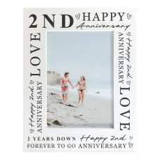 2nd Wedding Anniversary For Wife Couple Gift Photo Frame