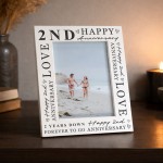 2nd Wedding Anniversary For Wife Couple Gift Photo Frame