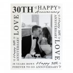 30th Wedding Anniversary For Wife Couple Gift Photo Frame