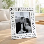 30th Wedding Anniversary For Wife Couple Gift Photo Frame
