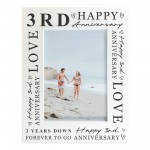 3rd Wedding Anniversary For Wife Couple Gift Photo Frame 3rd Wedding Anniversary For Wife Couple Gift Photo Frame