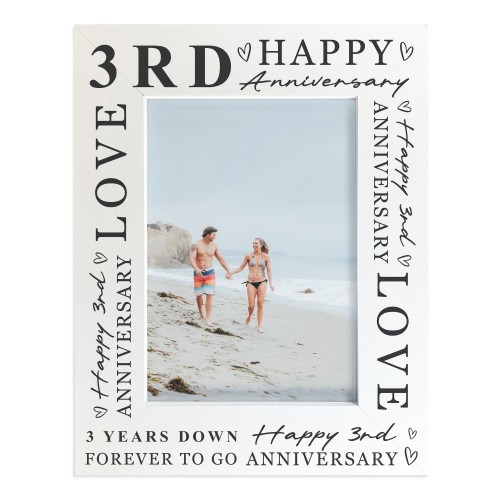 3rd Wedding Anniversary For Wife Couple Gift Photo Frame 3rd Wedding Anniversary For Wife Couple Gift Photo Frame