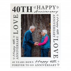 40th Wedding Anniversary For Wife Couple Gift Photo Frame 