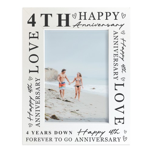 4th Wedding Anniversary For Wife Couple Gift Photo Frame