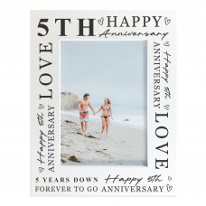 5th Wedding Anniversary For Wife Couple Gift Photo Frame