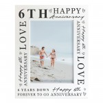 6th Wedding Anniversary For Wife Couple Gift Photo Frame 6th Wedding Anniversary For Wife Couple Gift Photo Frame