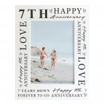 7th Wedding Anniversary For Wife Couple Gift Photo Frame 7th Wedding Anniversary For Wife Couple Gift Photo Frame