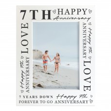 7th Wedding Anniversary For Wife Couple Gift Photo Frame