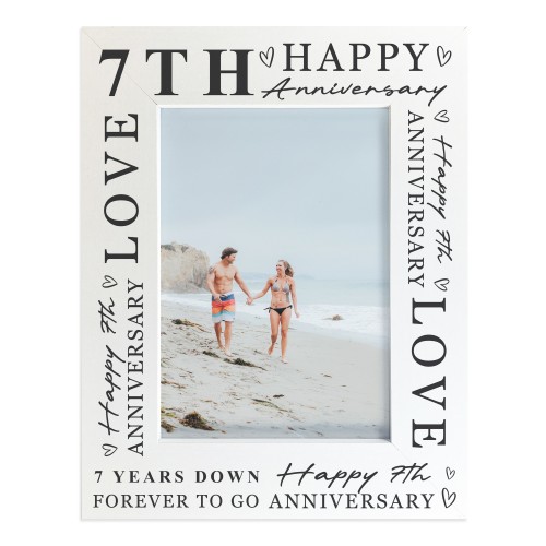 7th Wedding Anniversary For Wife Couple Gift Photo Frame 7th Wedding Anniversary For Wife Couple Gift Photo Frame