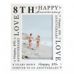 8th Wedding Anniversary For Wife Couple Gift Photo Frame 8th Wedding Anniversary For Wife Couple Gift Photo Frame