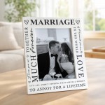 Wedding Anniversary For Wife Husband Couple Photo Frame Gift