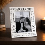 Wedding Anniversary For Wife Husband Couple Photo Frame Gift