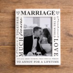 Wedding Anniversary For Wife Husband Couple Photo Frame Gift