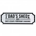 Funny Shed Sign For Dad Hanging Garden Summerhouse Man Cave Sign