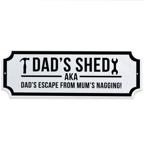 Funny Shed Sign For Dad Hanging Garden Summerhouse Man Cave Sign